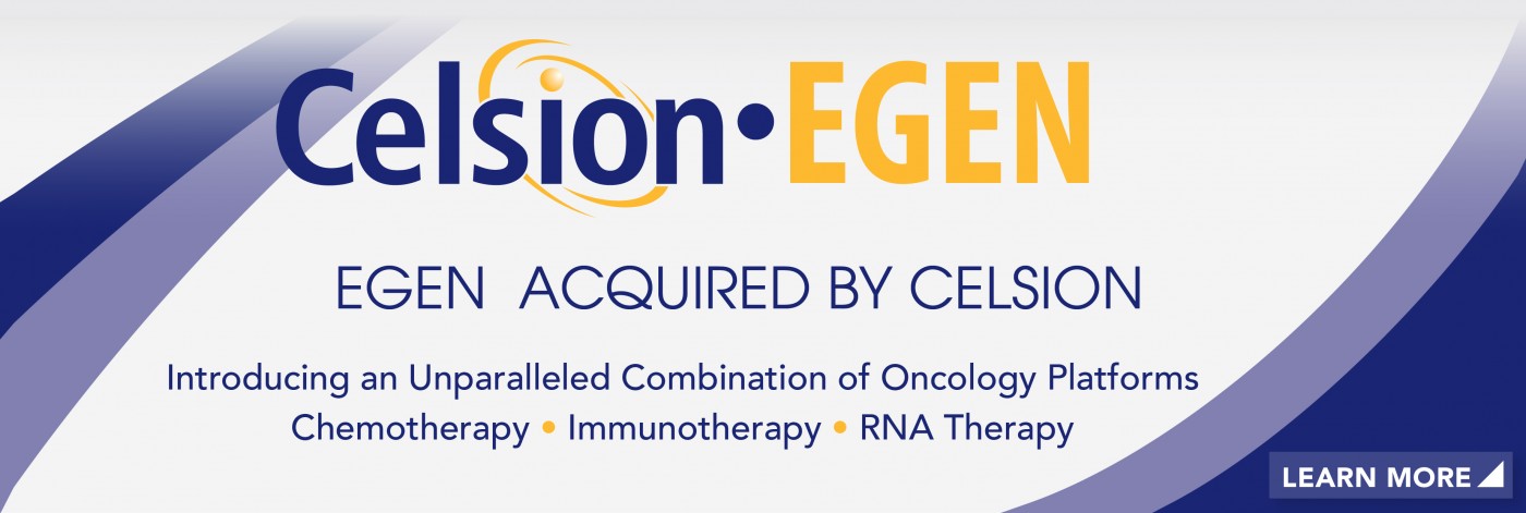 Celsion Acquires EGEN, Adding RNA Therapeutics, Immunotherapy To Cancer Therapy Platform